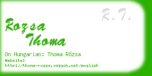 rozsa thoma business card